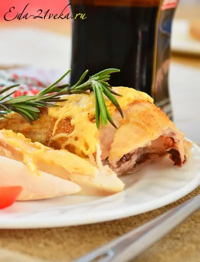 Курча під сиром в духовці