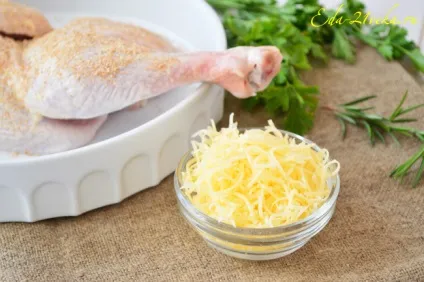 Курча під сиром в духовці