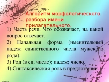 Як розібрати слово - чорний - як частина мови (чорний) Як розібрати слово - чорний - як частина мови