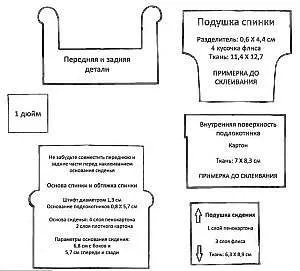 Робимо самі меблі для ляльок крісло, камін, пуф - робимо своїми руками (крісло) Робимо самі меблі для ляльок крісло, камін, пуф - робимо своїми руками
