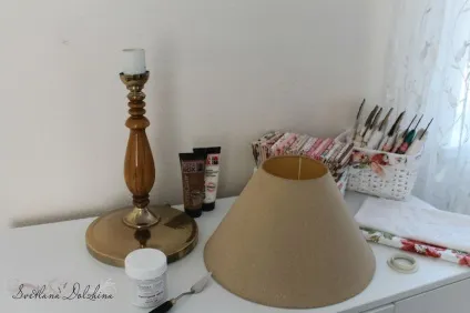 Декоруємо нудну настільну лампу - ярмарок майстрів - ручна робота, handmade (прошиває потайним швом) Декоруємо нудну настільну лампу - ярмарок майстрів - ручна робота, handmade