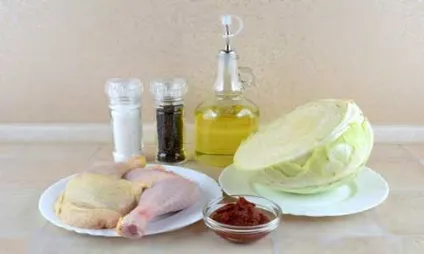 Домашня тушкована капуста з куркою (капуста) Домашня тушкована капуста з куркою