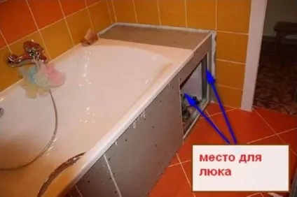 Екран з плитки під ванною монтаж і підбір люка (екран плитки під ванною люк дверцята) Екран з плитки під ванною монтаж і підбір люка