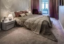 Фіолетові спальні тону і фото дизайну, кольору в інтер'єрі, з білими меблями і сірою стіною, (фіолетові спальні) Фіолетові спальні тону і фото дизайну, кольору в інтер'єрі, з білими меблями і сірою стіною,