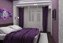 Фіолетові спальні тону і фото дизайну, кольору в інтер'єрі, з білими меблями і сірою стіною, (спальні) Фіолетові спальні тону і фото дизайну, кольору в інтер'єрі, з білими меблями і сірою стіною,