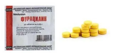 Фурацилин для горла при ангіні, у чому ефективність полоскання