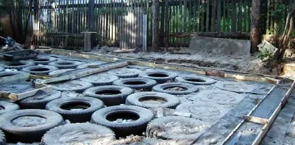 Фундамент з покришок своїми руками для будинку, альтанки або дачі (фундамент) Фундамент з покришок своїми руками для будинку, альтанки або дачі