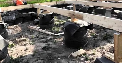 Фундамент з покришок своїми руками для будинку, альтанки або дачі (руками) Фундамент з покришок своїми руками для будинку, альтанки або дачі