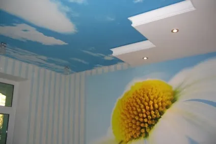 Фотошпалери на стелю - поради щодо вибору, фото дизайну