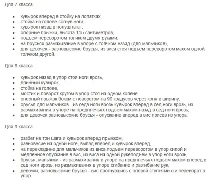 Гімнастичні вправи для школярів (вправи) Гімнастичні вправи для школярів