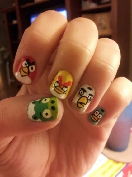 Як зробити манікюр в стилі angry birds (angry birds) Як зробити манікюр в стилі angry birds