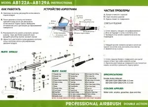 Використання аерографа, сім байт