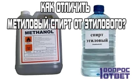 Як відрізнити метиловий спирт від етилового способи, поради як визначити, що спирт отруйний (етилового) Як відрізнити метиловий спирт від етилового способи, поради як визначити, що спирт отруйний