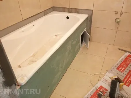 Як зробити екран під ванну з плитки (обробка ванної) Як зробити екран під ванну з плитки