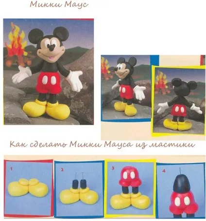 Як зробити Міккі Мауса з мастики