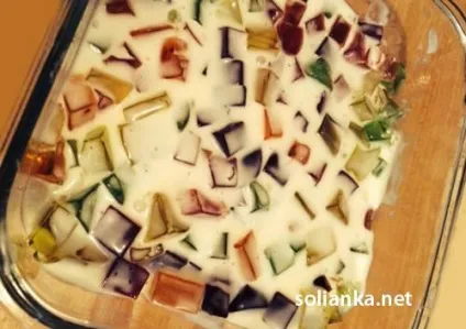 Як зробити желе будинку з різнокольоровими кубиками (желе) Як зробити желе будинку з різнокольоровими кубиками