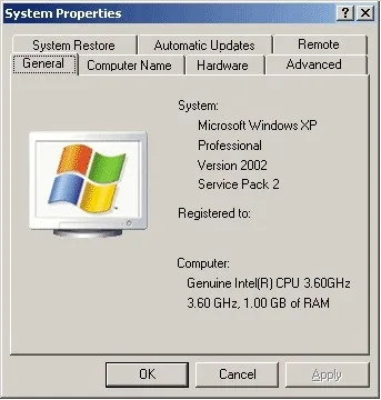 Як дізнатися розрядність windows xp докладний опис (дізнатися) Як дізнатися розрядність windows xp докладний опис