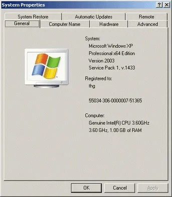 Як дізнатися розрядність windows xp докладний опис (windows) Як дізнатися розрядність windows xp докладний опис