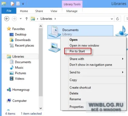 Як закріпити все потрібне на початковому екрані windows 8 повне керівництво (екрані) Як закріпити все потрібне на початковому екрані windows 8 повне керівництво