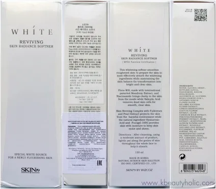 Kbeautyholic освітлюючий софтнер skin79 white reviving skin radiance softner, відгук