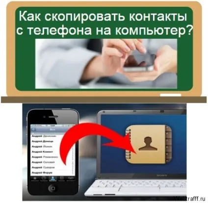 Копіюємо контакти з телефону на комп'ютер (як скопіювати контакти з телефону на комп'ютер) Копіюємо контакти з телефону на комп'ютер
