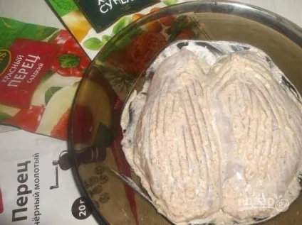 Куряча грудка - під шубою - в духовці - покроковий рецепт з фото на (грудка) Куряча грудка - під шубою - в духовці - покроковий рецепт з фото на