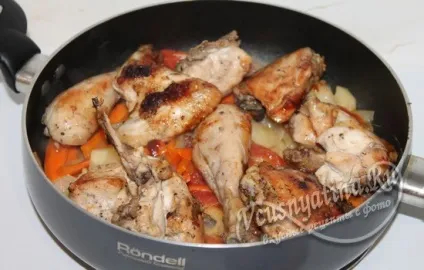 Курка тушкована з овочами і ананасом рецепт з фото (курка) Курка тушкована з овочами і ананасом рецепт з фото