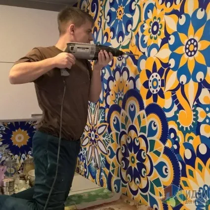 Кухня-вітальня зі східними нотками (розпис) Кухня-вітальня зі східними нотками