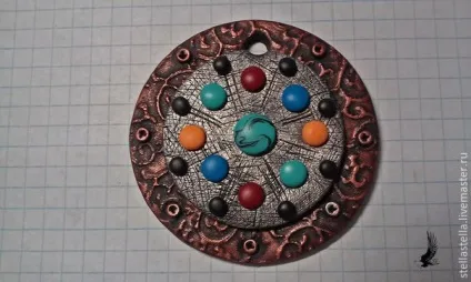 Ліпимо етно-кулон з полімерної глини - ярмарок майстрів - ручна робота, handmade (акрилова фарба) Ліпимо етно-кулон з полімерної глини - ярмарок майстрів - ручна робота, handmade