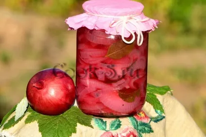Маринований червоний лук (на зиму) - покроковий рецепт з фото, консервування (лаврове листя перець) Маринований червоний лук (на зиму) - покроковий рецепт з фото, консервування