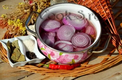 Маринований червоний лук (на зиму) - покроковий рецепт з фото, консервування (червоний) Маринований червоний лук (на зиму) - покроковий рецепт з фото, консервування