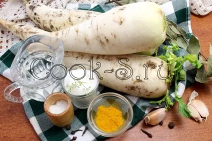 Маринований дайкон - покроковий рецепт з фото, закуски (дайкон) Маринований дайкон - покроковий рецепт з фото, закуски