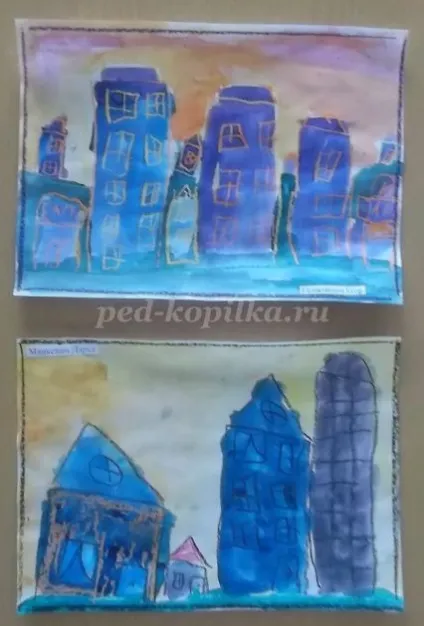Майстер-клас з малювання міського пейзажу для дітей 5-7 років «ранок в місті» поетапно з фото (малювання) Майстер-клас з малювання міського пейзажу для дітей 5-7 років «ранок в місті» поетапно з фото