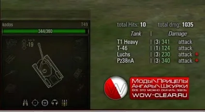 Мод лічильник нанесеного шкоди за бій в world of tanks (нанесений) Мод лічильник нанесеного шкоди за бій в world of tanks