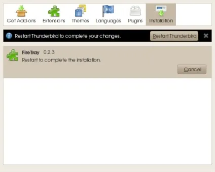 Mozilla thunderbird на своєму місці