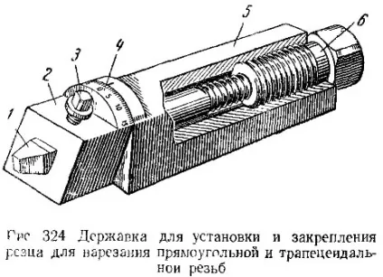 Нарізування прямокутної та трапецеїдальної різьби