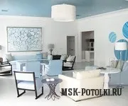 Натяжна блакитний стеля небо, фото (натяжні стелі блакитні фото) Натяжна блакитний стеля небо, фото
