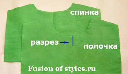 Обробка горловини з розрізом обтачкой, злиття стилів (обробка горловини) Обробка горловини з розрізом обтачкой, злиття стилів