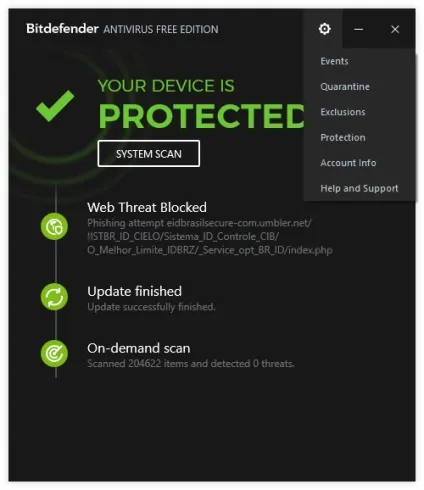Огляд bitdefender antivirus free edition (2017) - рейтинг pcmag (kaspersky) Огляд bitdefender antivirus free edition (2017) - рейтинг pcmag