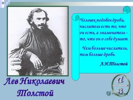 Презентація на тему людина подібна дробу, чисельник є те, що він є, а знаменник - то, що