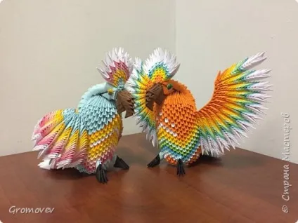Мк папуг з модулів, країна майстрів (папір) Мк папуг з модулів, країна майстрів