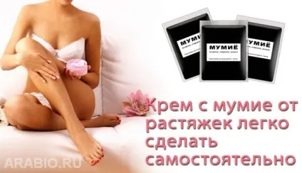 Муміє від розтяжок - як зробити крем проти розтяжок, рецепти муміє від розтяжок з ефірними маслами (розтяжок) Муміє від розтяжок - як зробити крем проти розтяжок, рецепти муміє від розтяжок з ефірними маслами