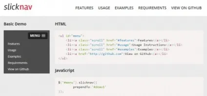 Огляд 30 кращих безкоштовних jquery меню навігації, javascript (меню) Огляд 30 кращих безкоштовних jquery меню навігації, javascript