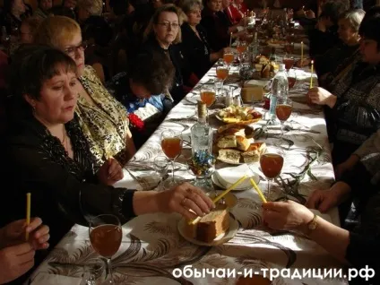 Звичаї на поминках в річницю смерті (поминках) Звичаї на поминках в річницю смерті