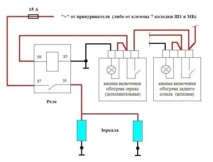 Обігрів дзеркал заднього виду (заднього) Обігрів дзеркал заднього виду