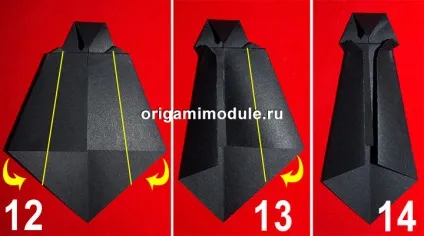 Орігамі сорочка з краваткою з паперу (паперу) Орігамі сорочка з краваткою з паперу