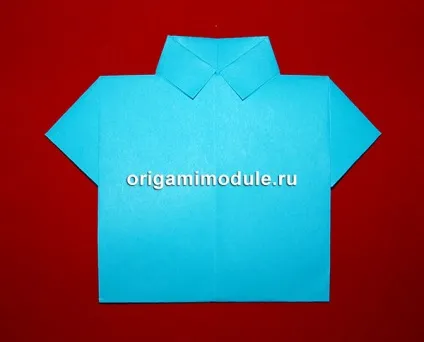 Орігамі сорочка з краваткою з паперу (орігамі) Орігамі сорочка з краваткою з паперу