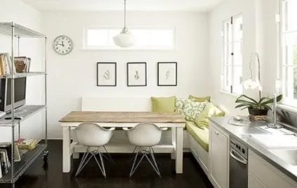 Особливості дизайну кухні з диваном (додаткових місць зберігання) Особливості дизайну кухні з диваном