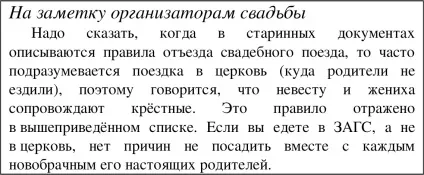 Від'їзд весільного поїзда і його порядок (від'їзд) Від'їзд весільного поїзда і його порядок