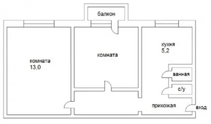 Перепланування двокімнатної квартири в хрущовську будинку (квартири) Перепланування двокімнатної квартири в хрущовську будинку